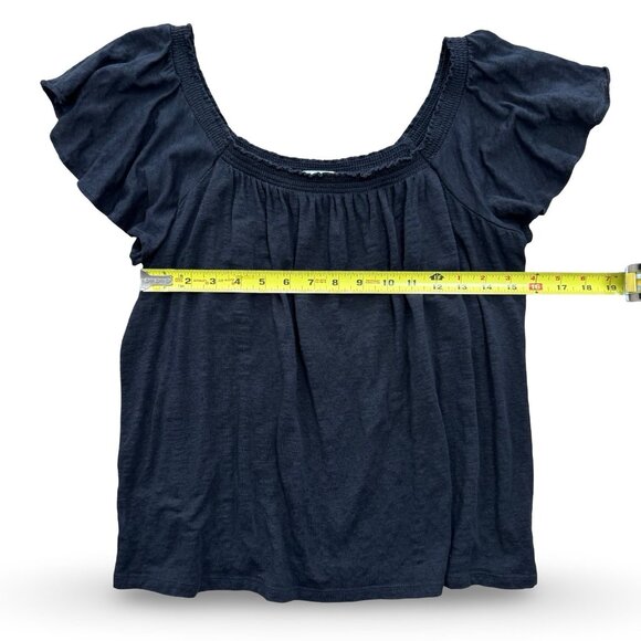 Loft Soft Black Linen Top Size Medium - Picture 5 of 6